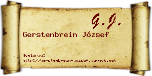 Gerstenbrein József névjegykártya