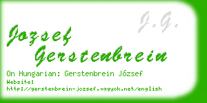 jozsef gerstenbrein business card